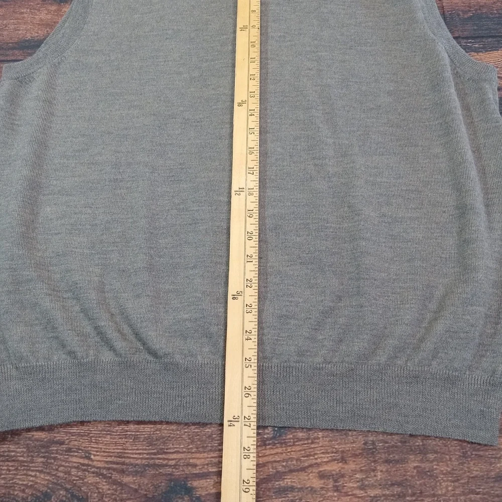 Mercer Street Studio 100% Merino Wool Sweater Vest Men's XL Green‎